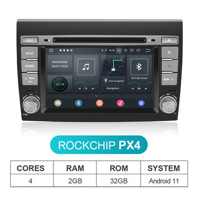 GPS 항법을 가진 Fiat Bravo 안드로이드 11 차 입체 음향 1024*600P 터치스크린